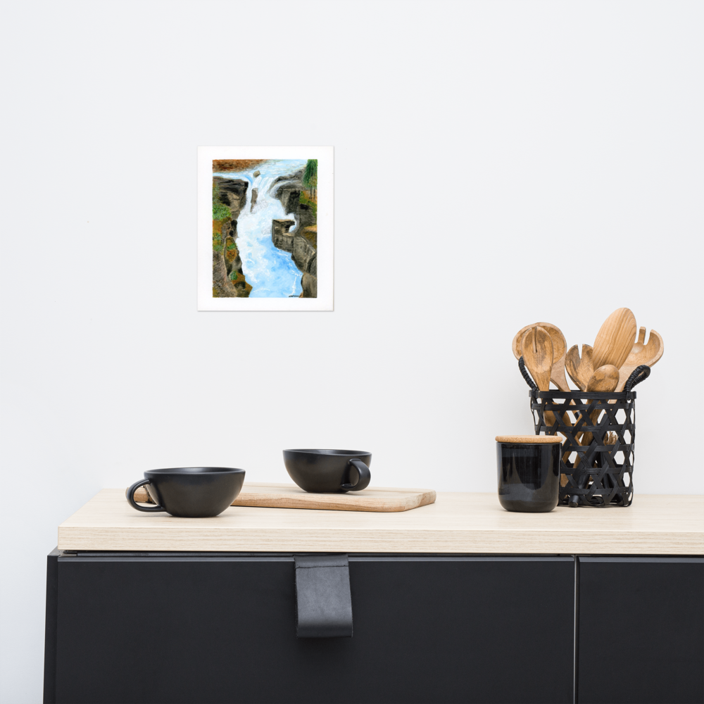 8x10 inch Scenic Waterfall Poster Print
