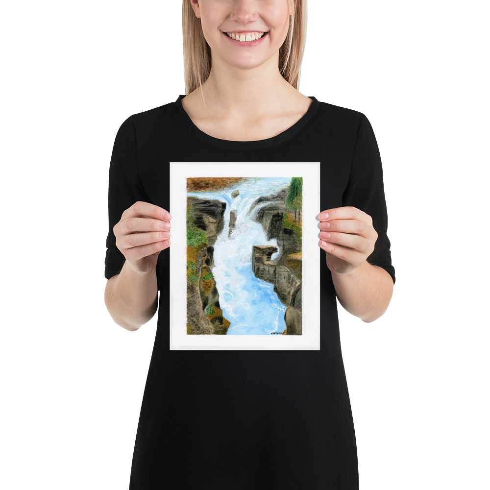 8x10 inch Scenic Waterfall Poster Print