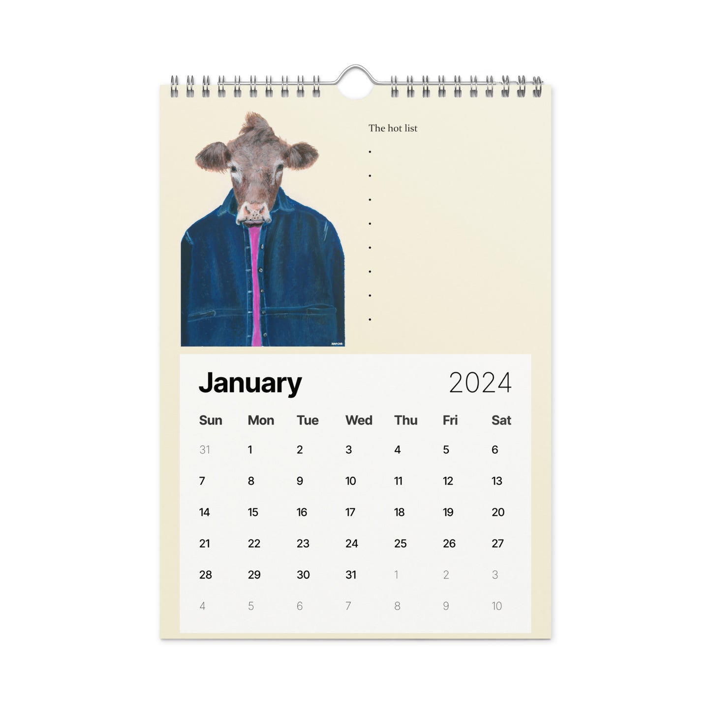 Snazzy Animals Wall calendar (2024)