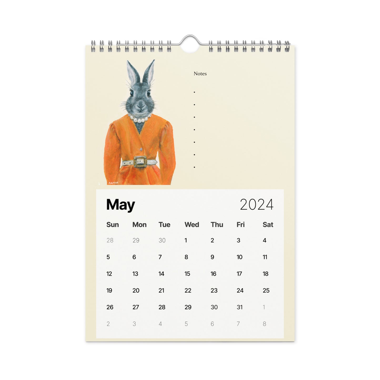 Snazzy Animals Wall calendar (2024)