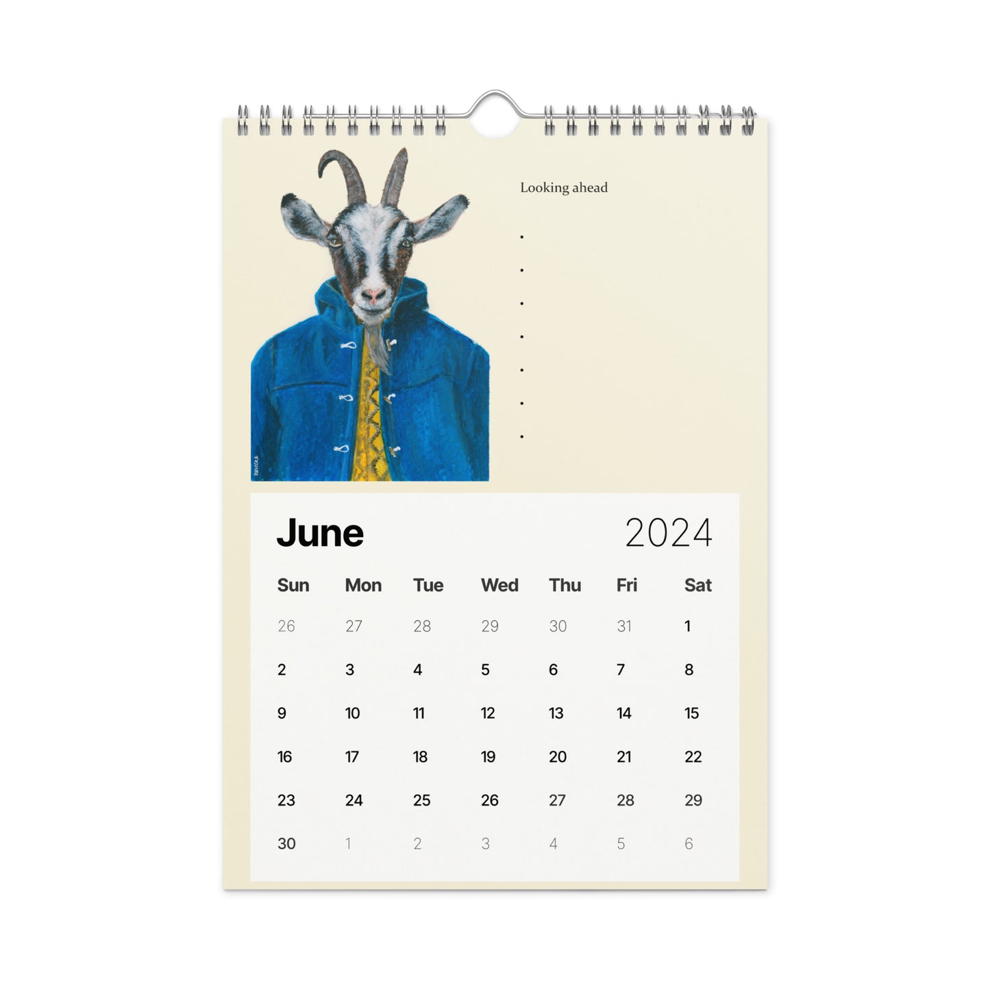 Snazzy Animals Wall calendar (2024)