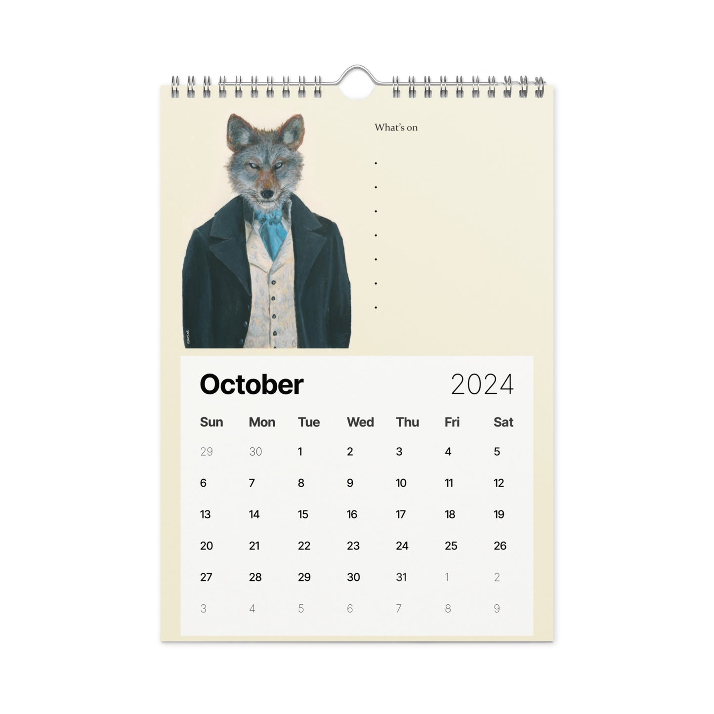 Snazzy Animals Wall calendar (2024)