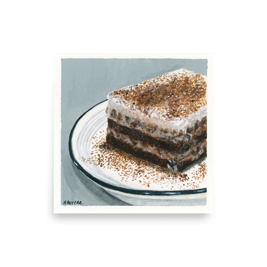 10X10 inch Tiramisu Dessert Poster Print