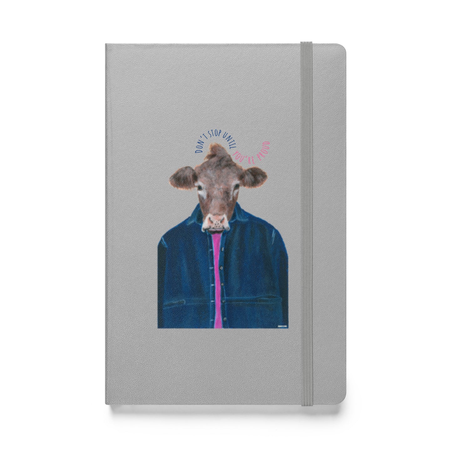 Cow in Denim Hardcover bound notebook