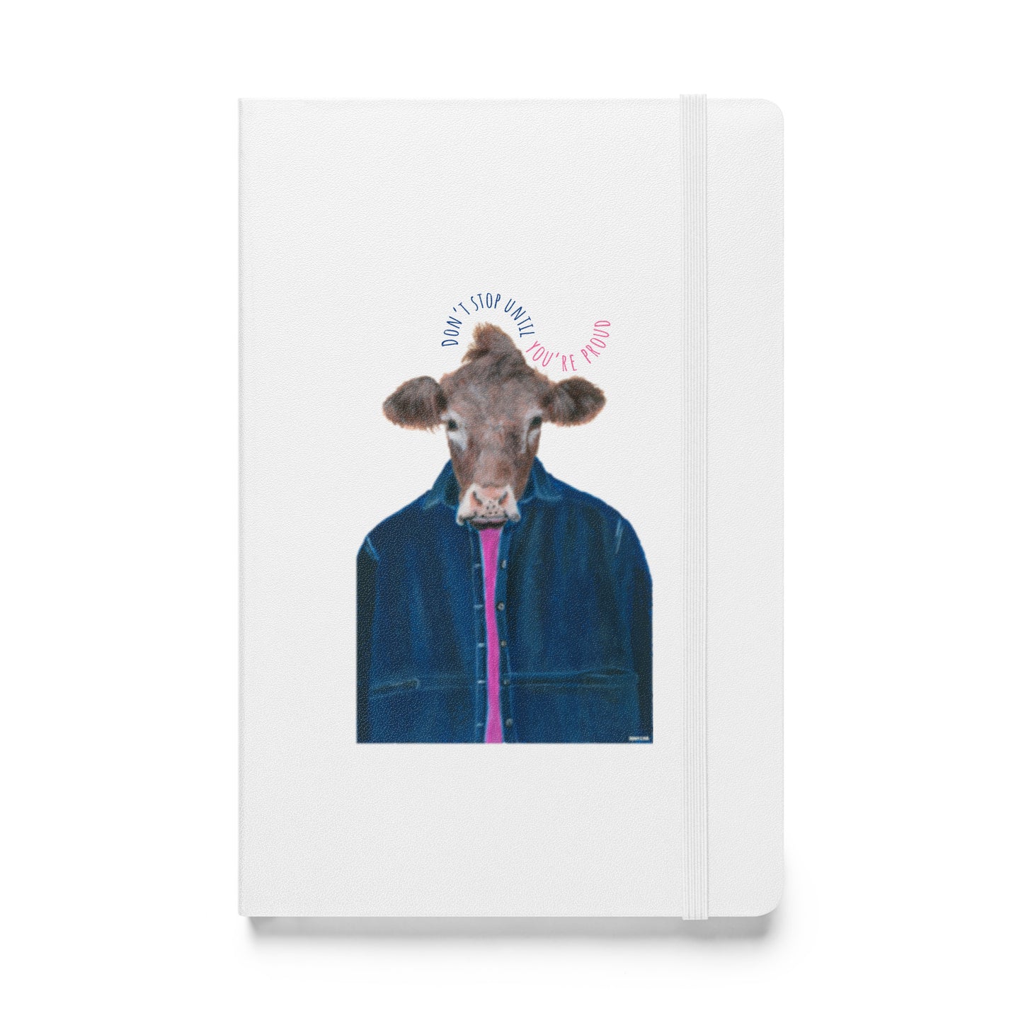 Cow in Denim Hardcover bound notebook