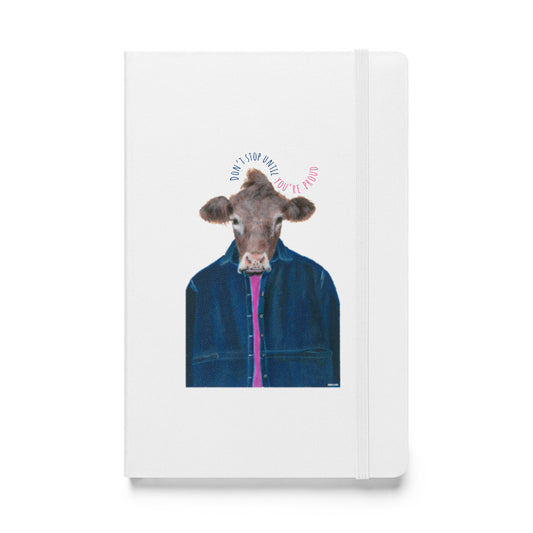 Cow in Denim Hardcover bound notebook