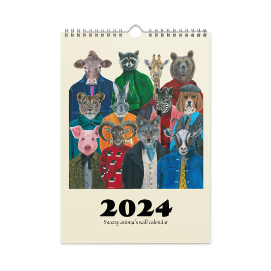 Snazzy Animals Wall calendar (2024)